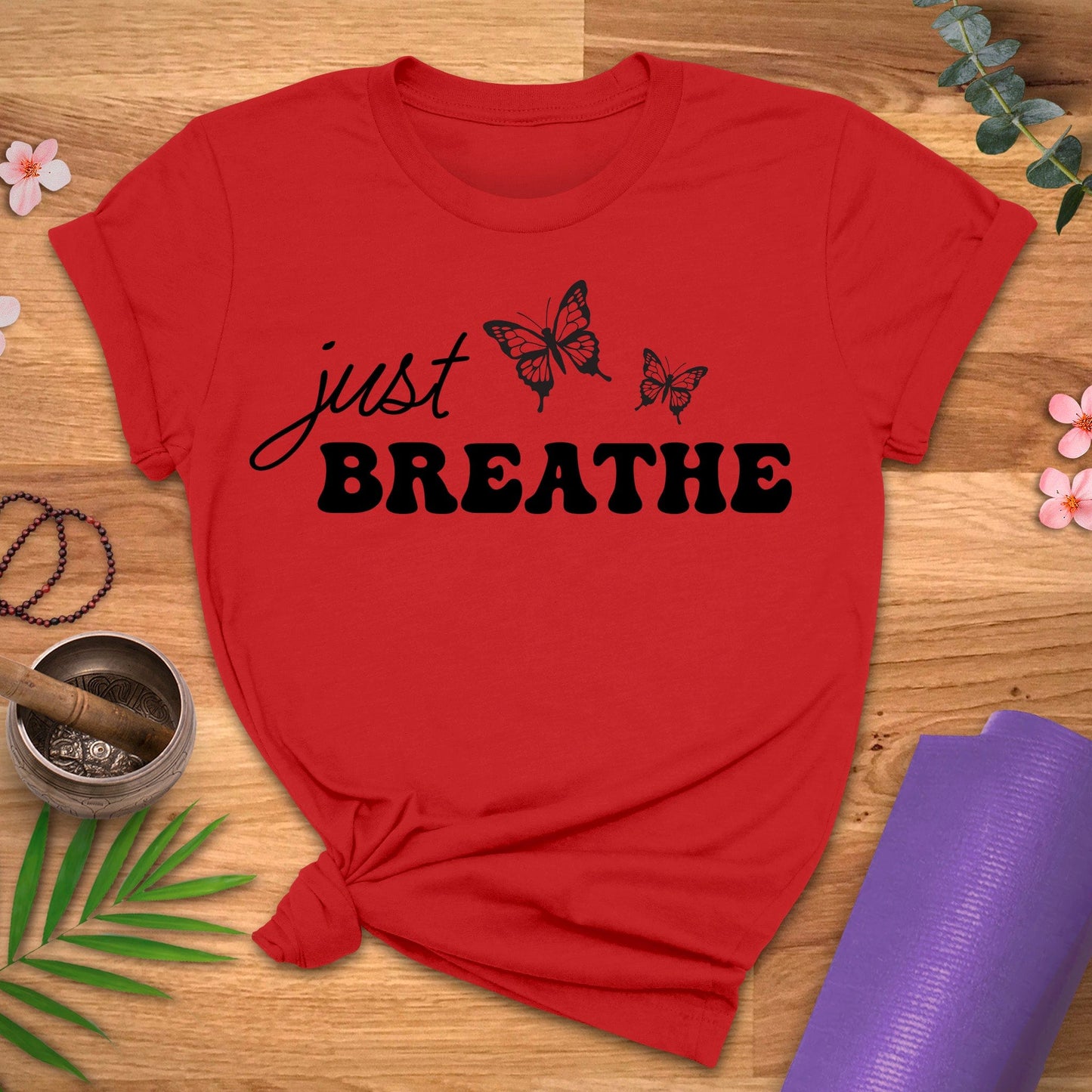 Just Breathe Bfly Tee