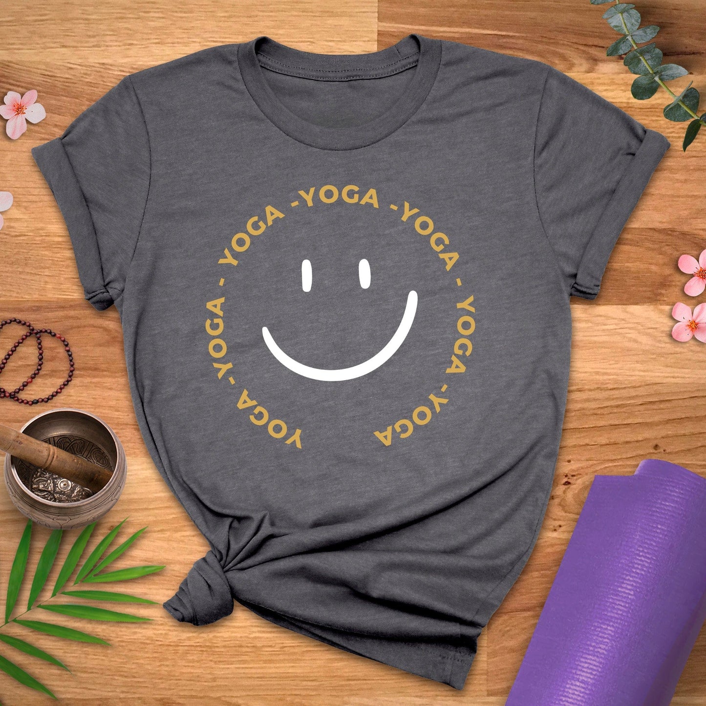 Yoga Smiley Face Tee