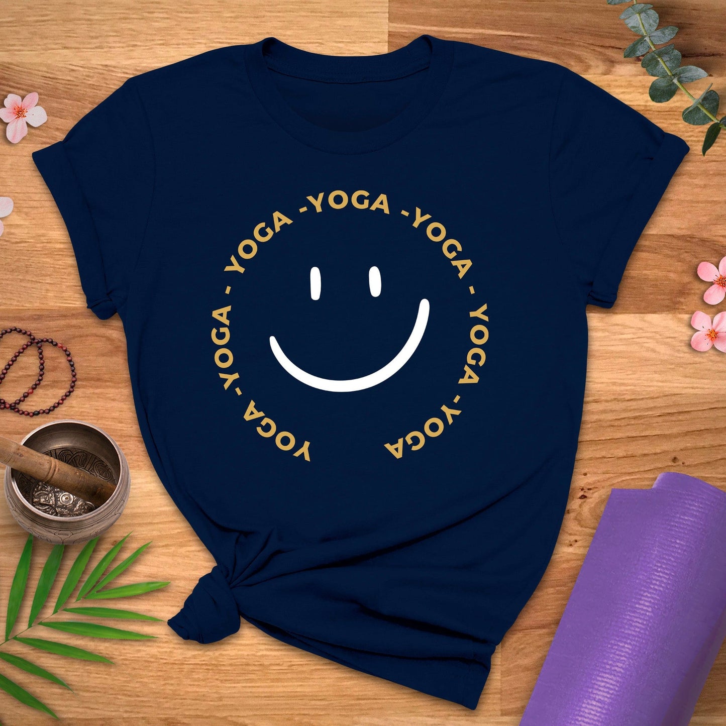 Yoga Smiley Face Tee