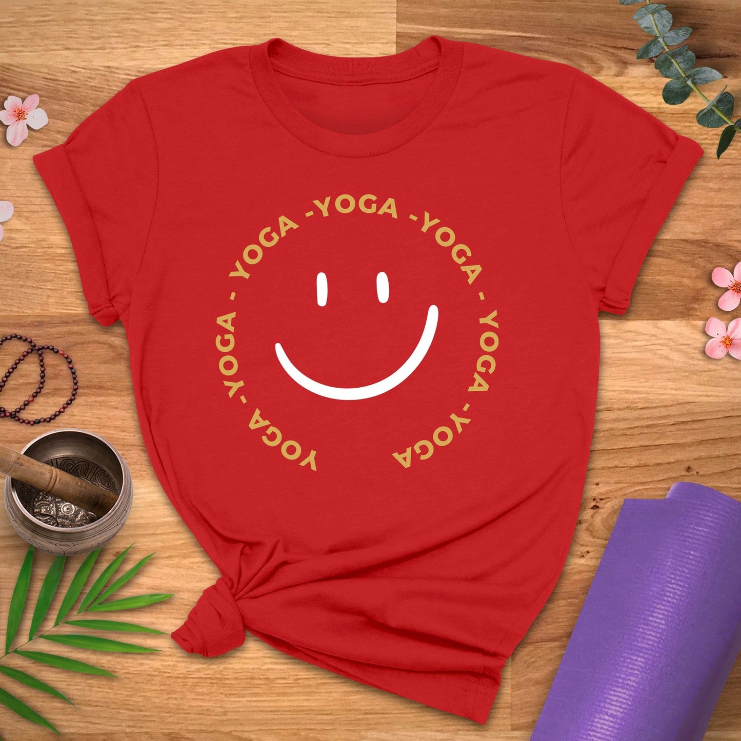 Yoga Smiley Face Tee