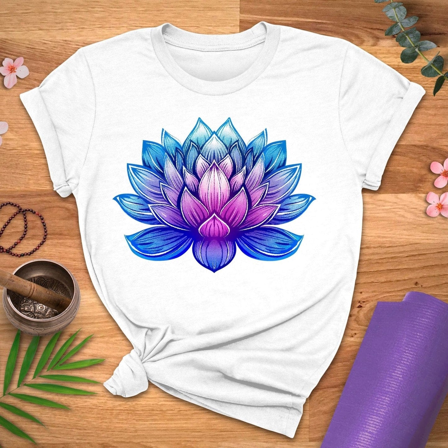 Blooming Lotus Full Color Tee - ZenWear - T-Shirt