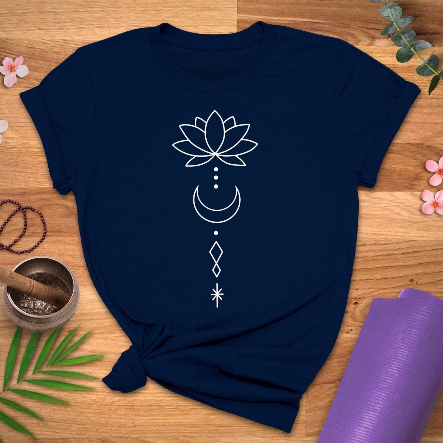 Boho Lotus Moon Tee - ZenWear - T - Shirt