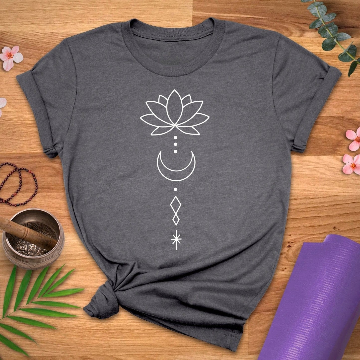 Boho Lotus Moon Tee - ZenWear - T - Shirt