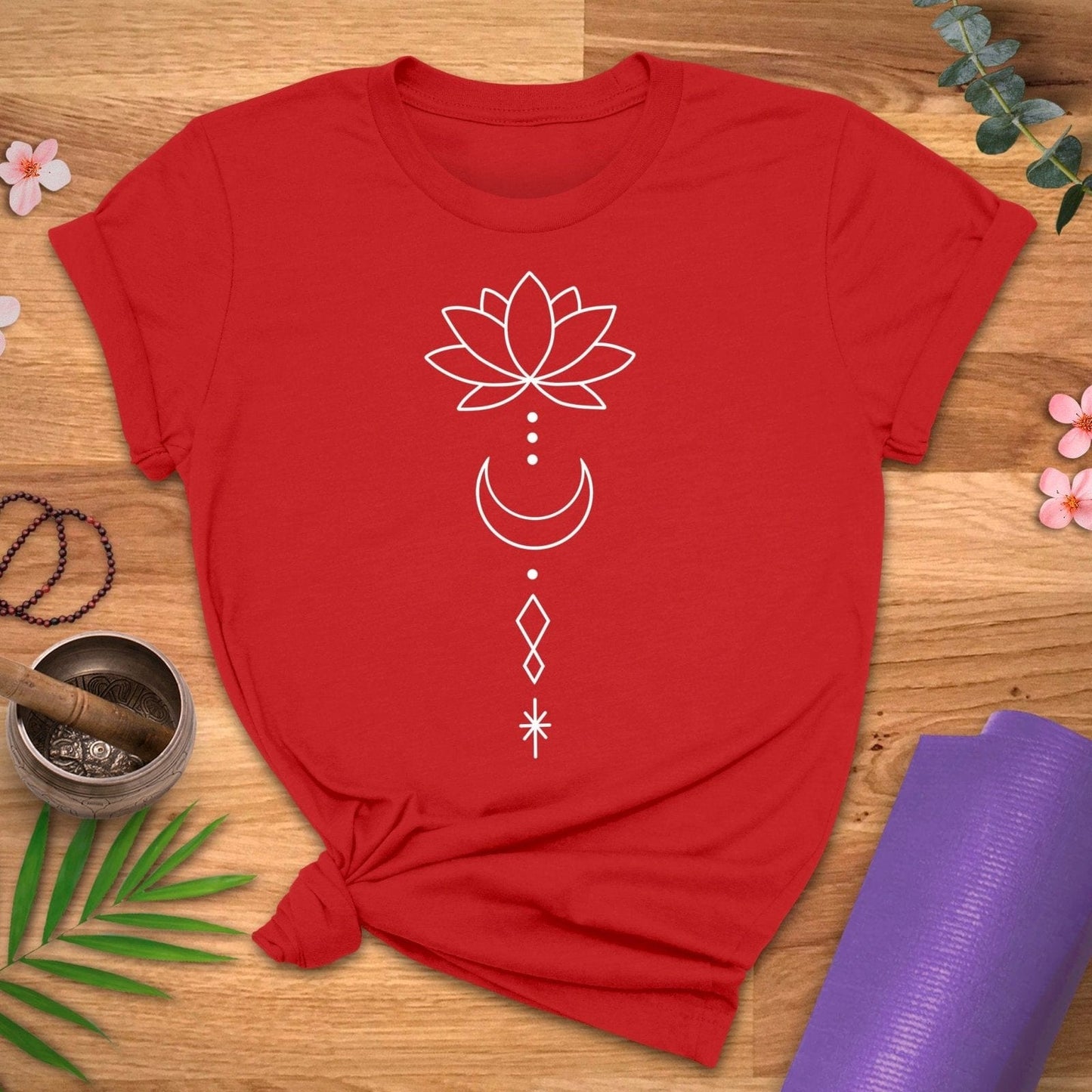 Boho Lotus Moon Tee - ZenWear - T - Shirt