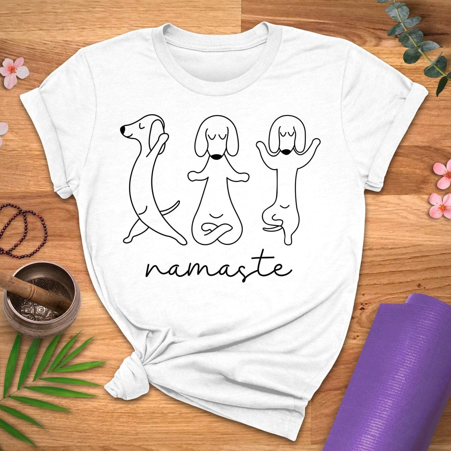 Dachshund Namaste Tee - ZenWear - T - Shirt