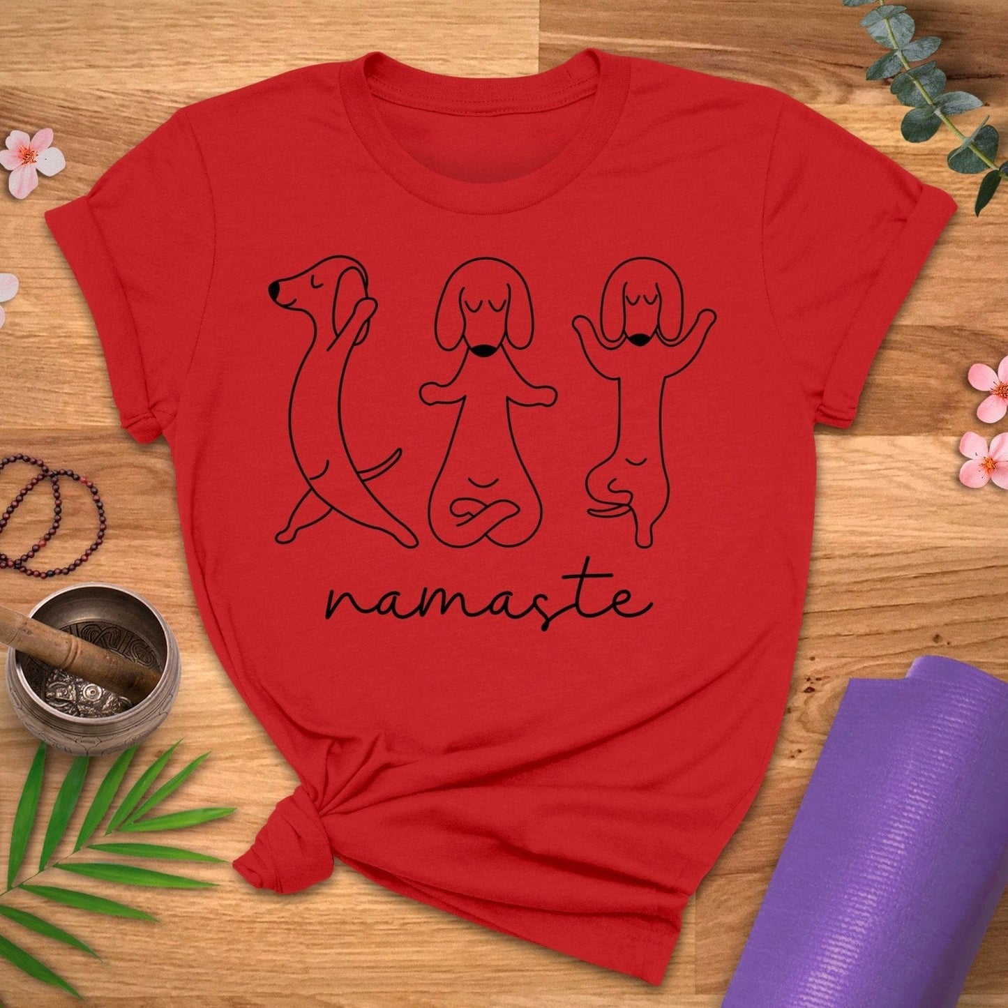 Dachshund Namaste Tee - ZenWear - T - Shirt