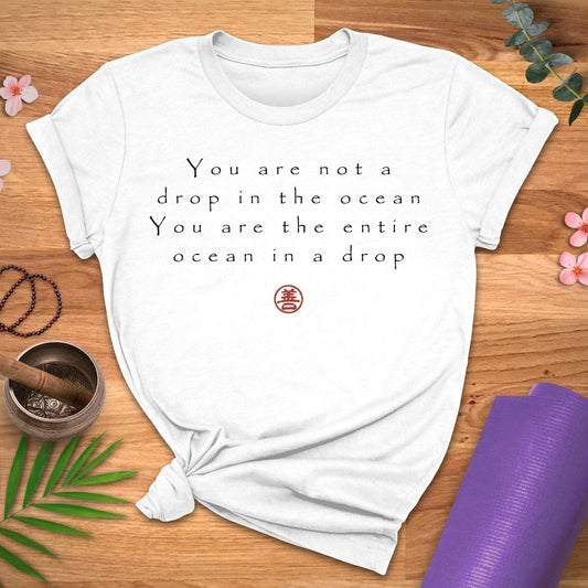 Drop In Ocean Quote Tee - ZenWear - T - Shirt