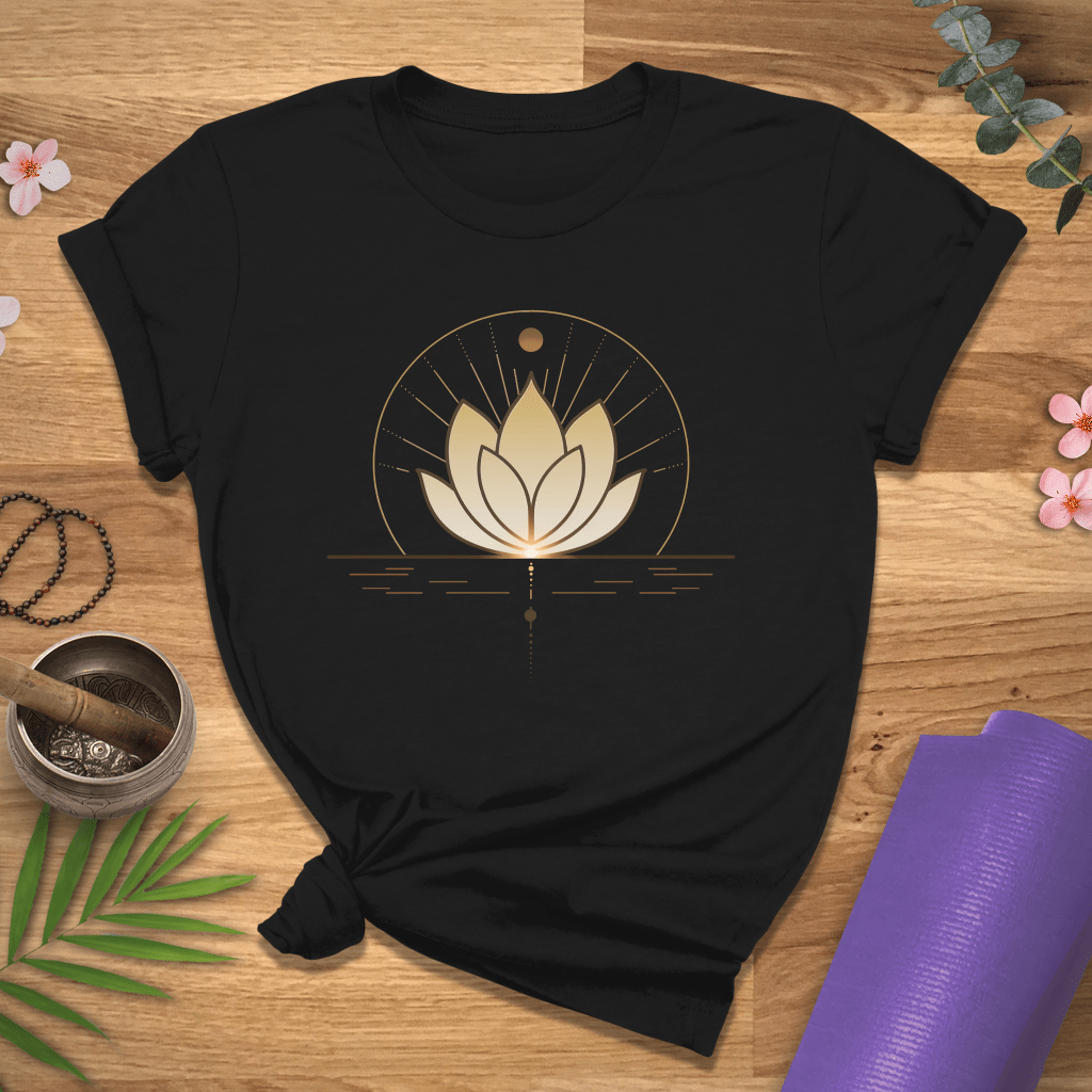 Gold Shining Lotus Tee