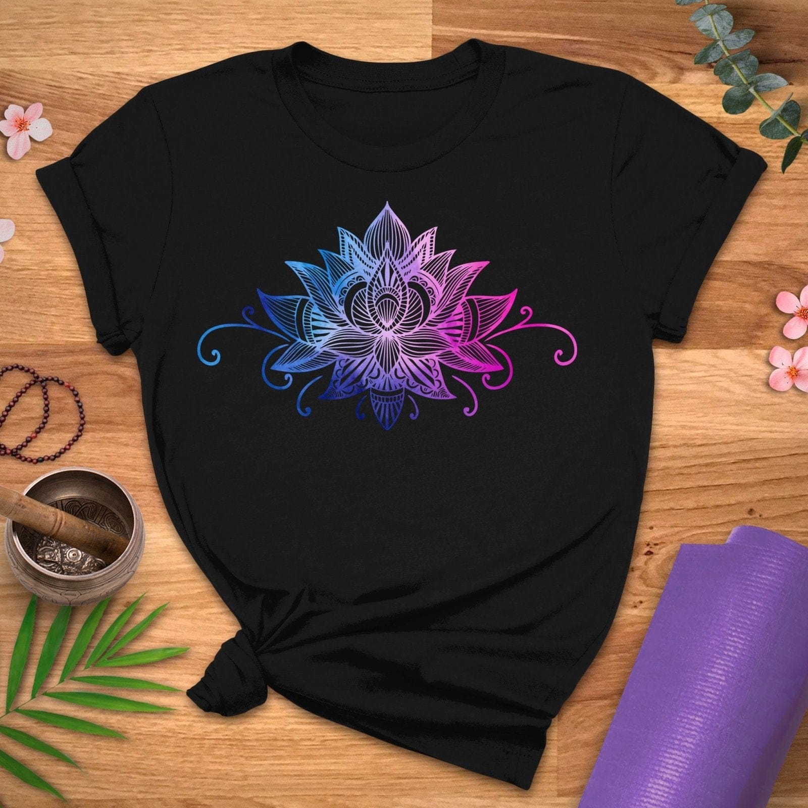 Gradated Blooming Lotus Tee - ZenWear - T-Shirt