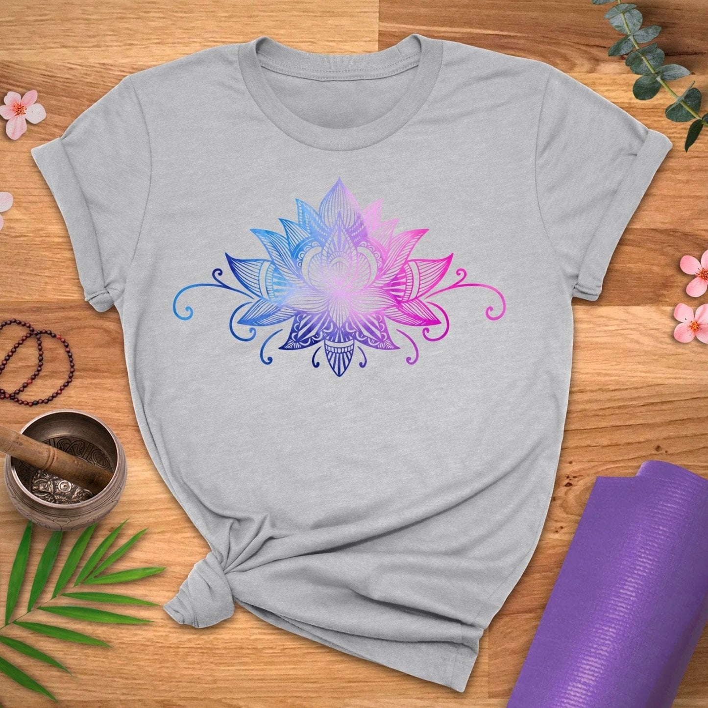 Gradated Blooming Lotus Tee - ZenWear - T-Shirt