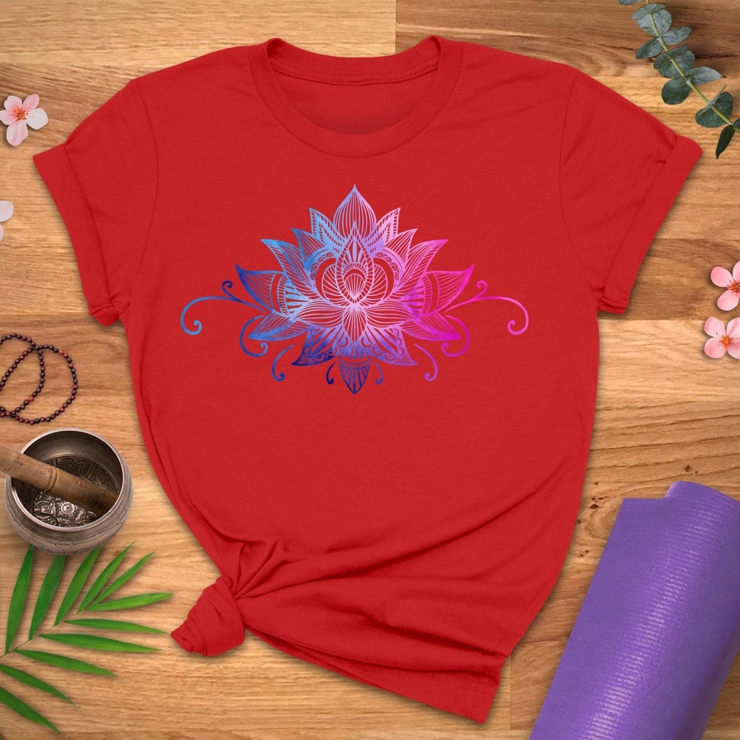 Gradated Blooming Lotus Tee - ZenWear - T-Shirt