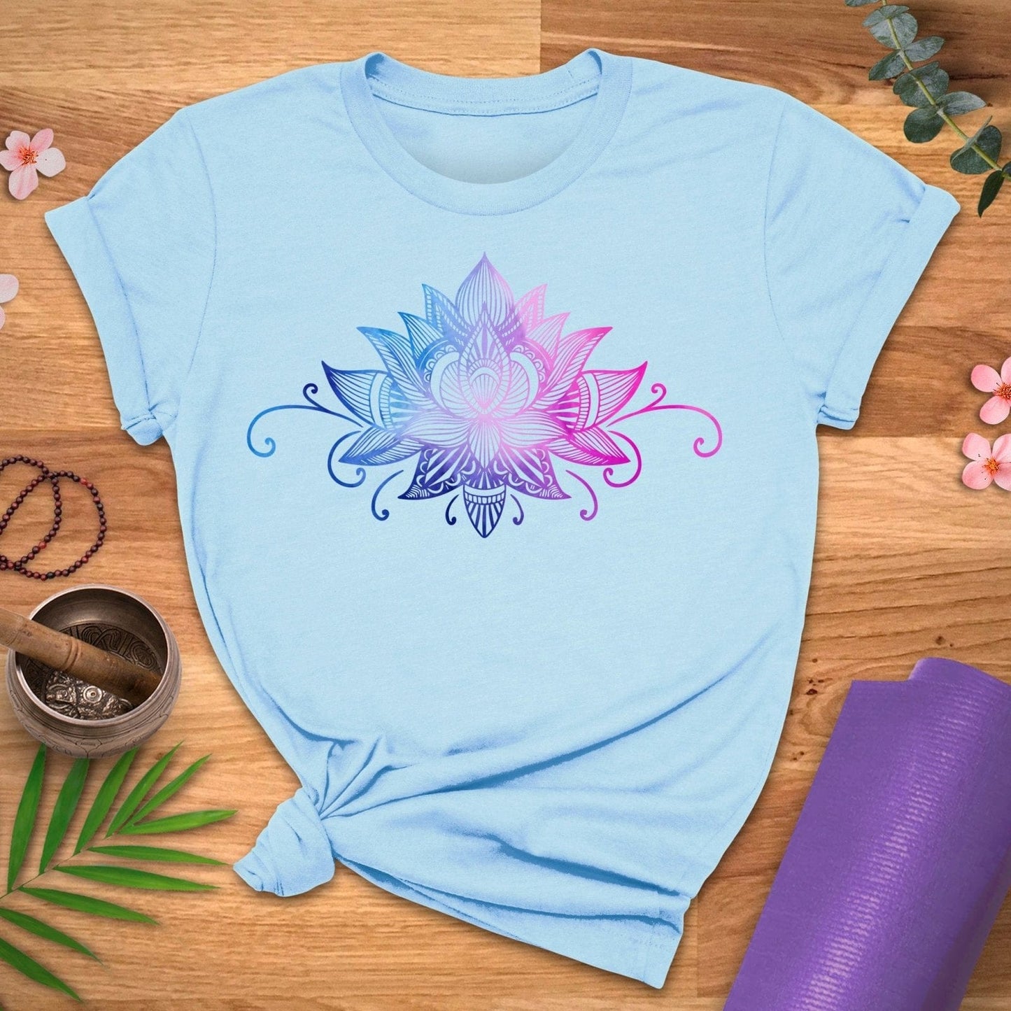 Gradated Blooming Lotus Tee - ZenWear - T-Shirt