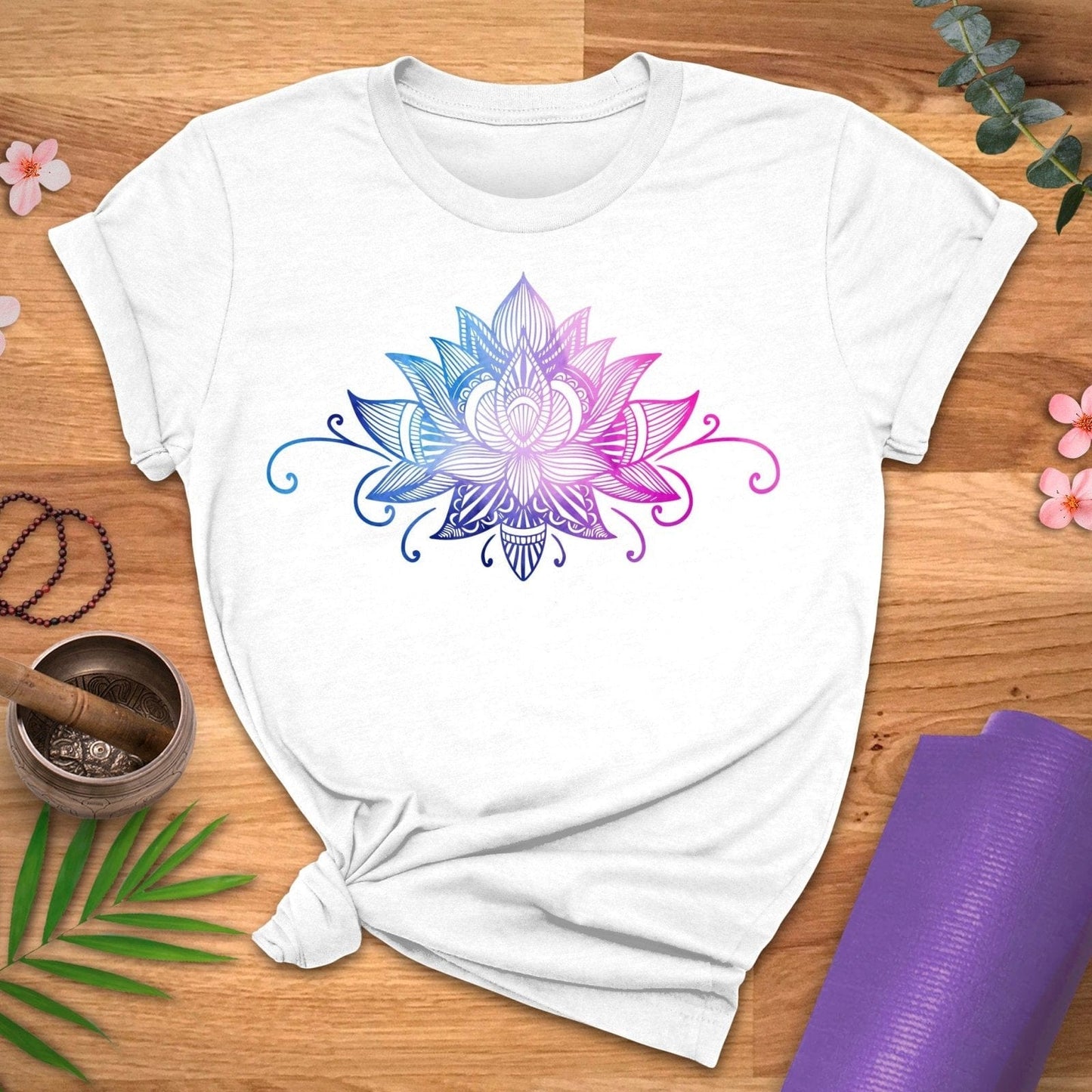 Gradated Blooming Lotus Tee - ZenWear - T-Shirt