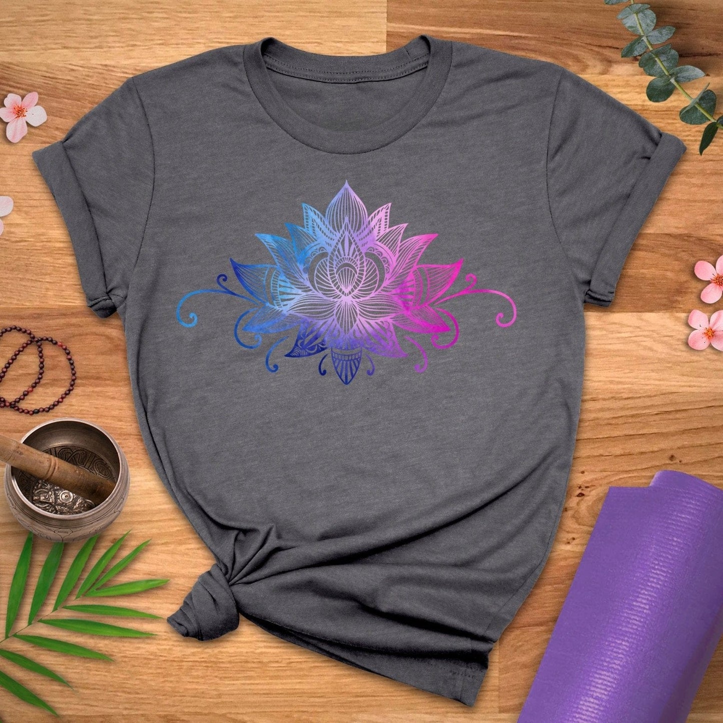 Gradated Blooming Lotus Tee - ZenWear - T-Shirt