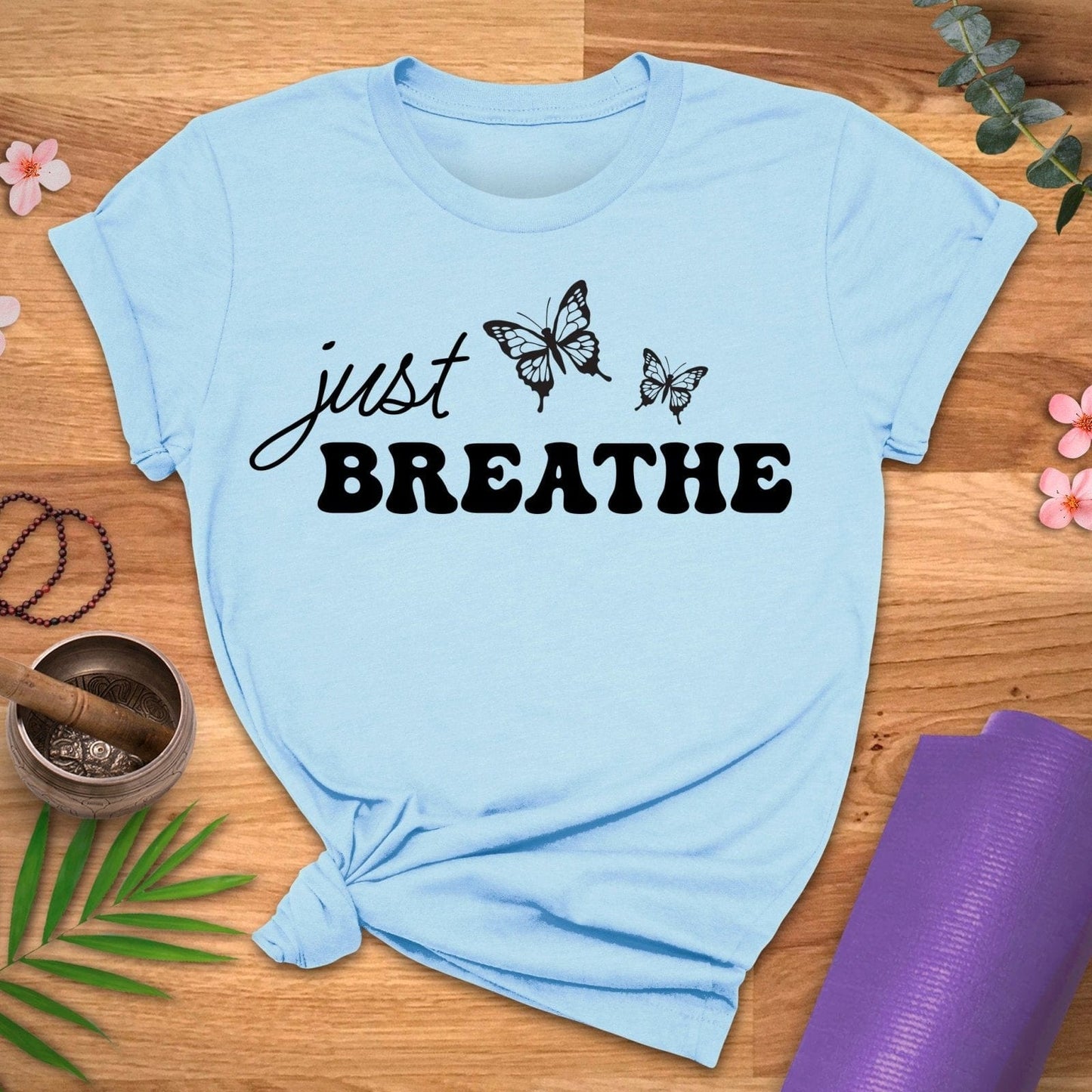 Just Breathe Bfly Tee - ZenWear - T-Shirt