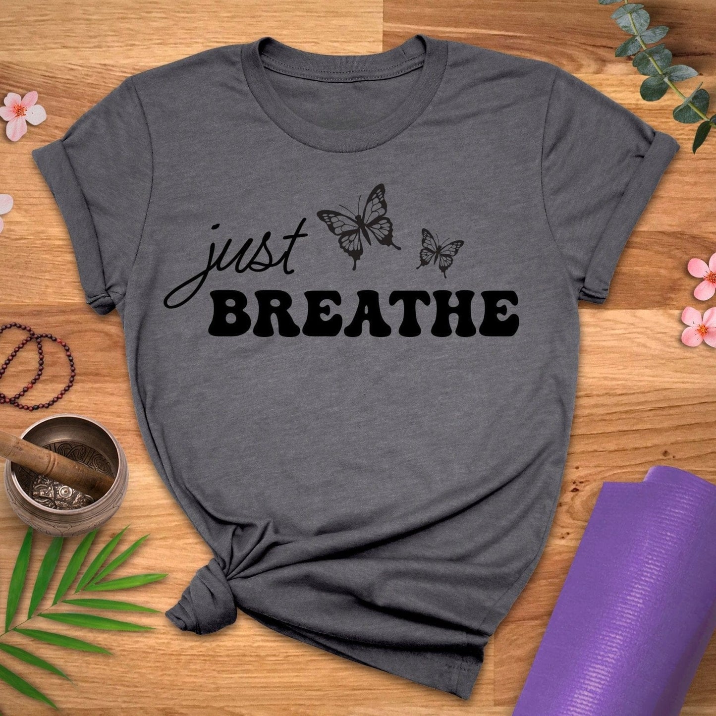 Just Breathe Bfly Tee - ZenWear - T-Shirt