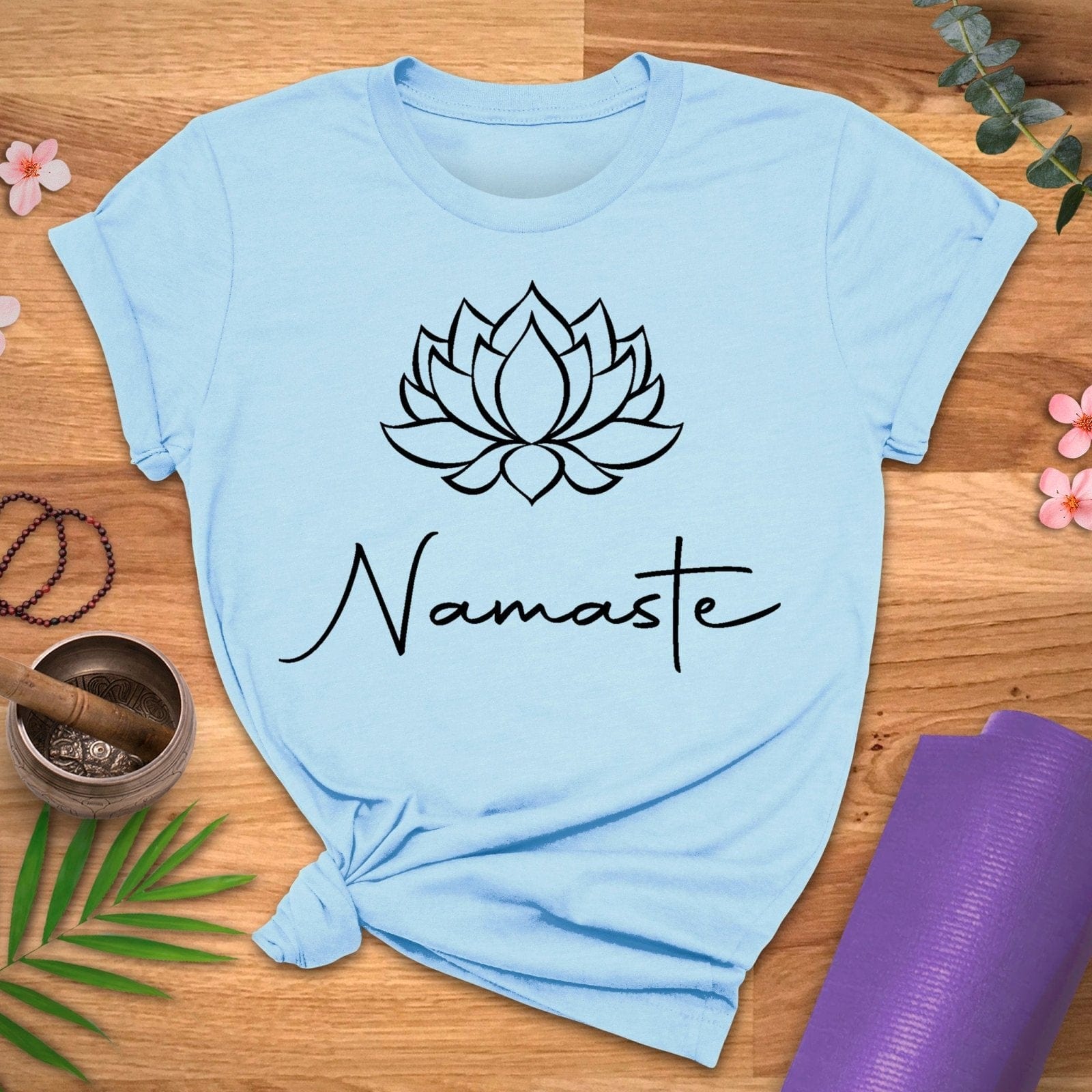 Lotus Bulb Namaste Tee - ZenWear - T - Shirt