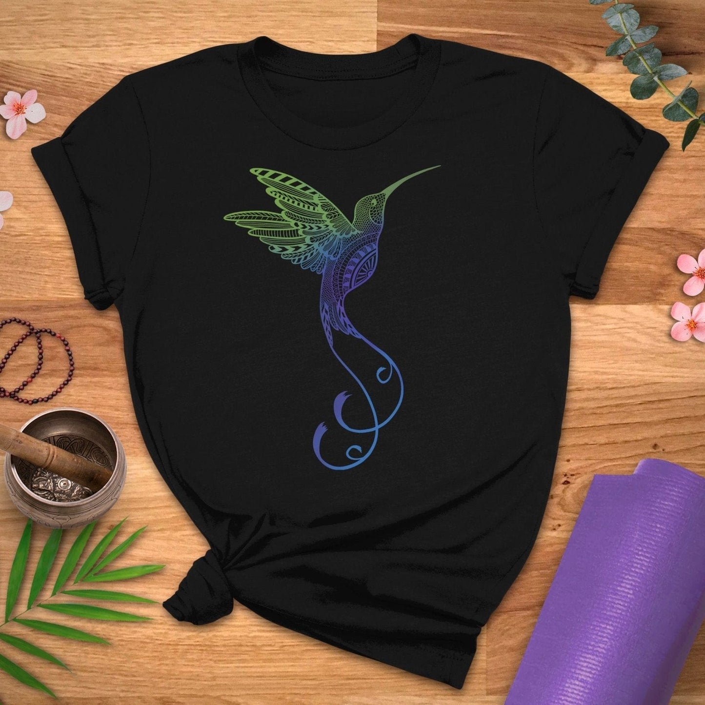 Mandala Hummingbird Tee - ZenWear - T-Shirt