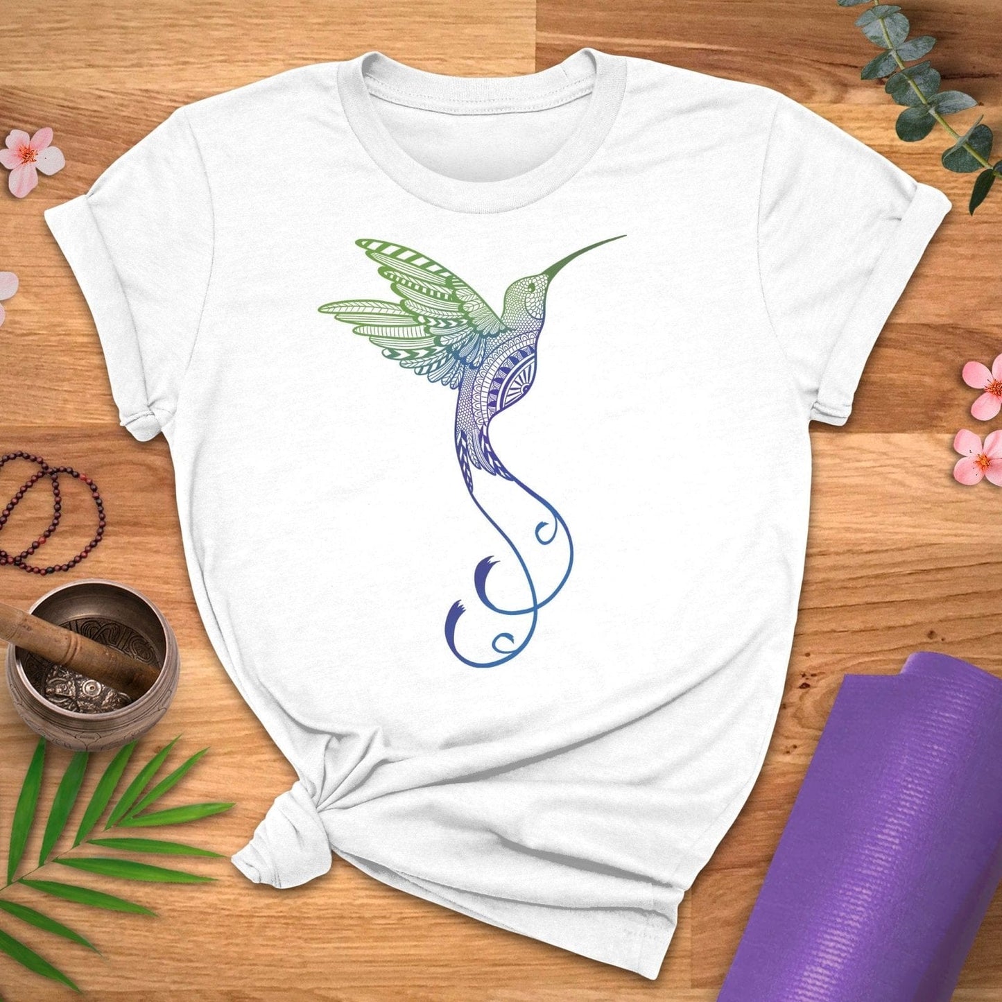 Mandala Hummingbird Tee - ZenWear - T-Shirt