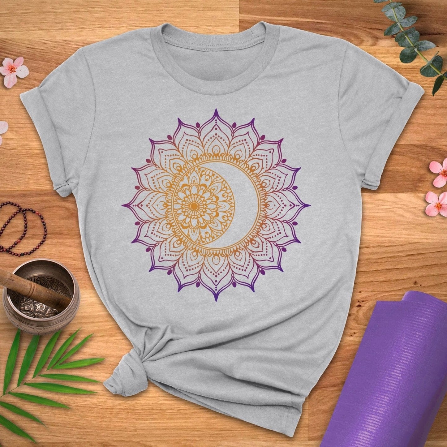 Mandala Moon Eclipse Tee - ZenWear - T-Shirt