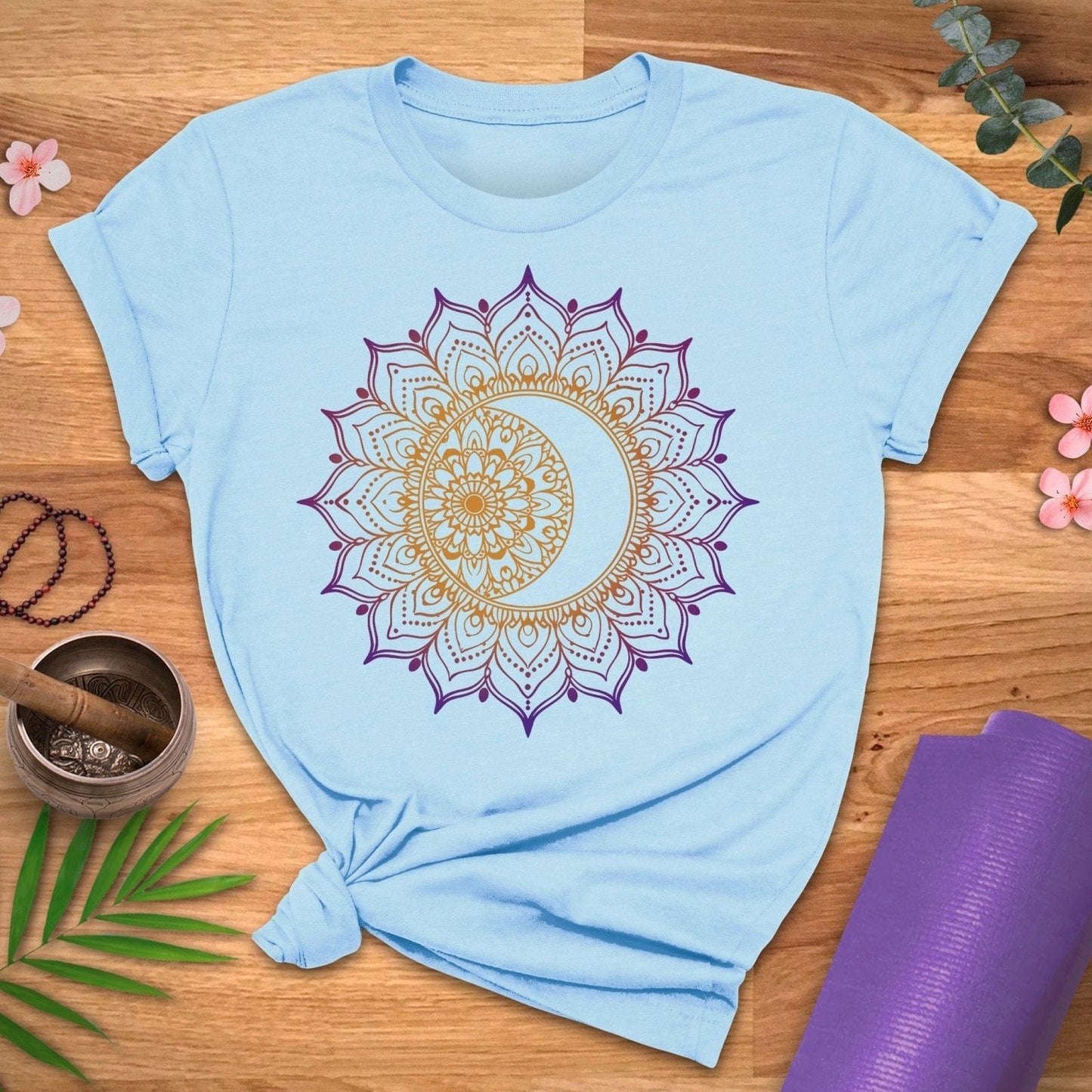 Mandala Moon Eclipse Tee - ZenWear - T-Shirt