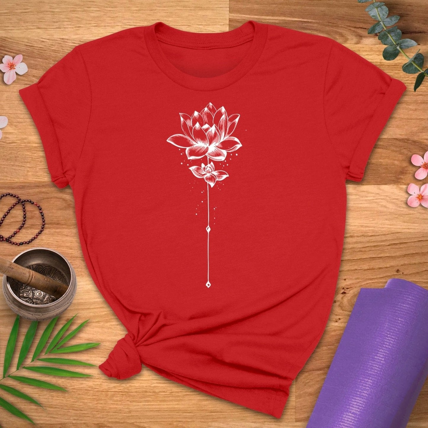 Minimal Lotus Flower Tee - ZenWear - T-Shirt