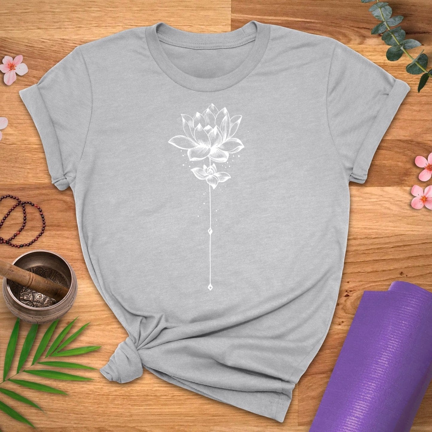 Minimal Lotus Flower Tee - ZenWear - T-Shirt