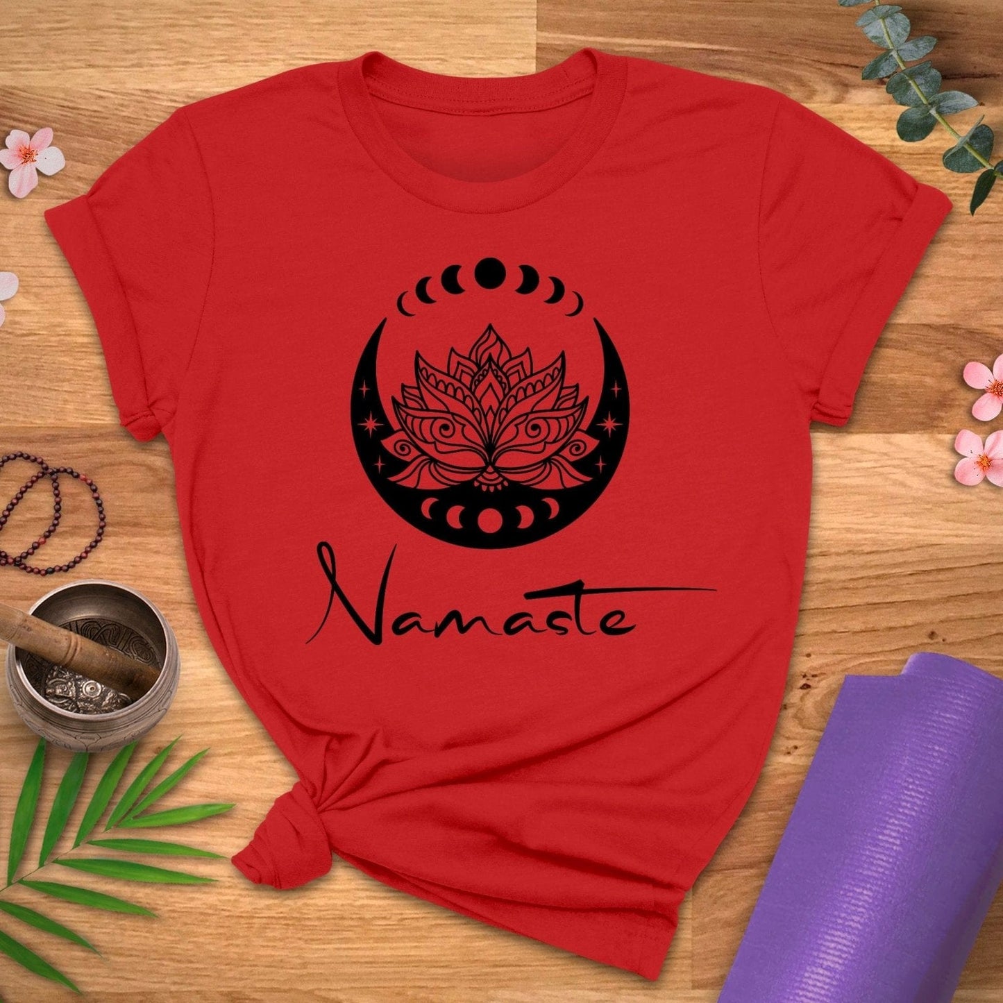 Moon Phase Namaste Tee - ZenWear - T - Shirt