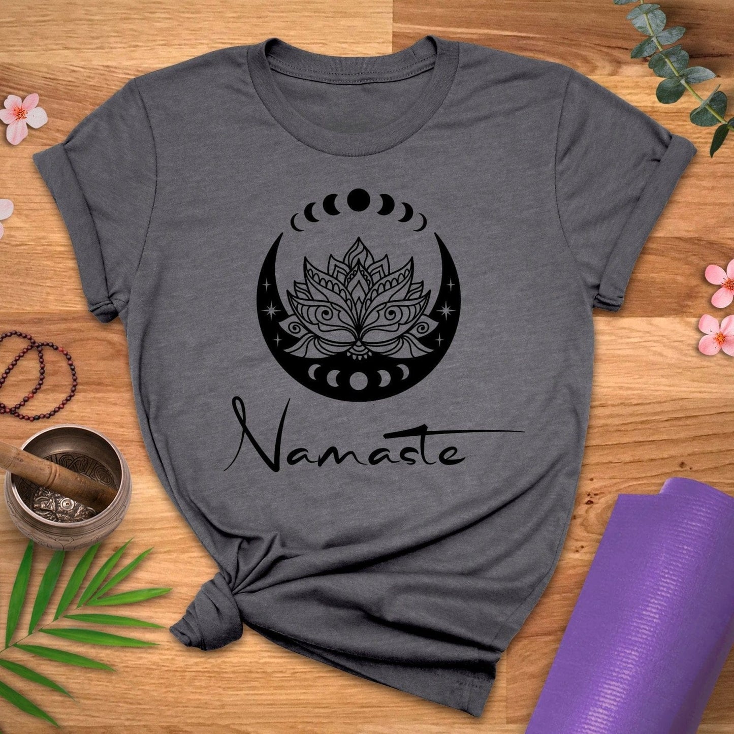 Moon Phase Namaste Tee - ZenWear - T - Shirt