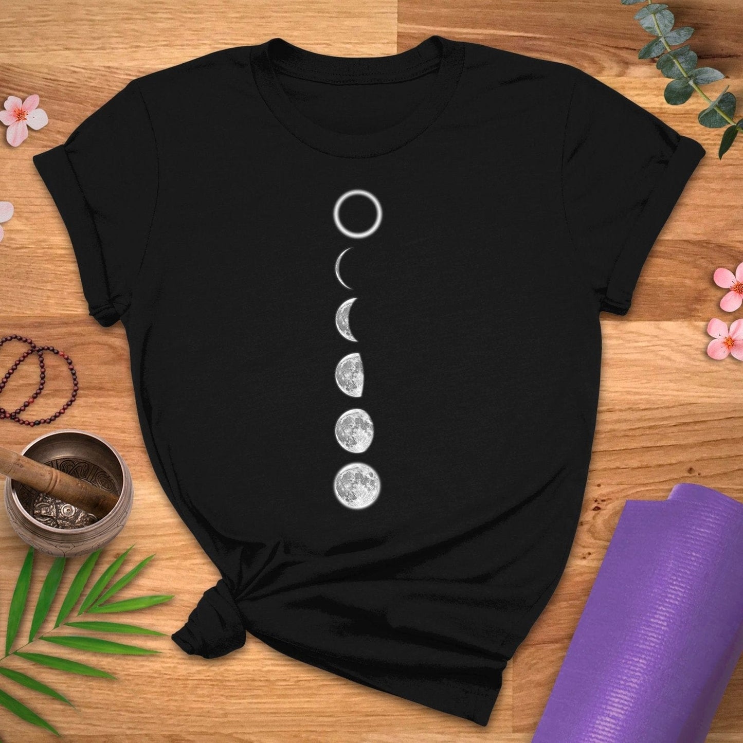 Moon Phase Vertical Tee - ZenWear - T - Shirt