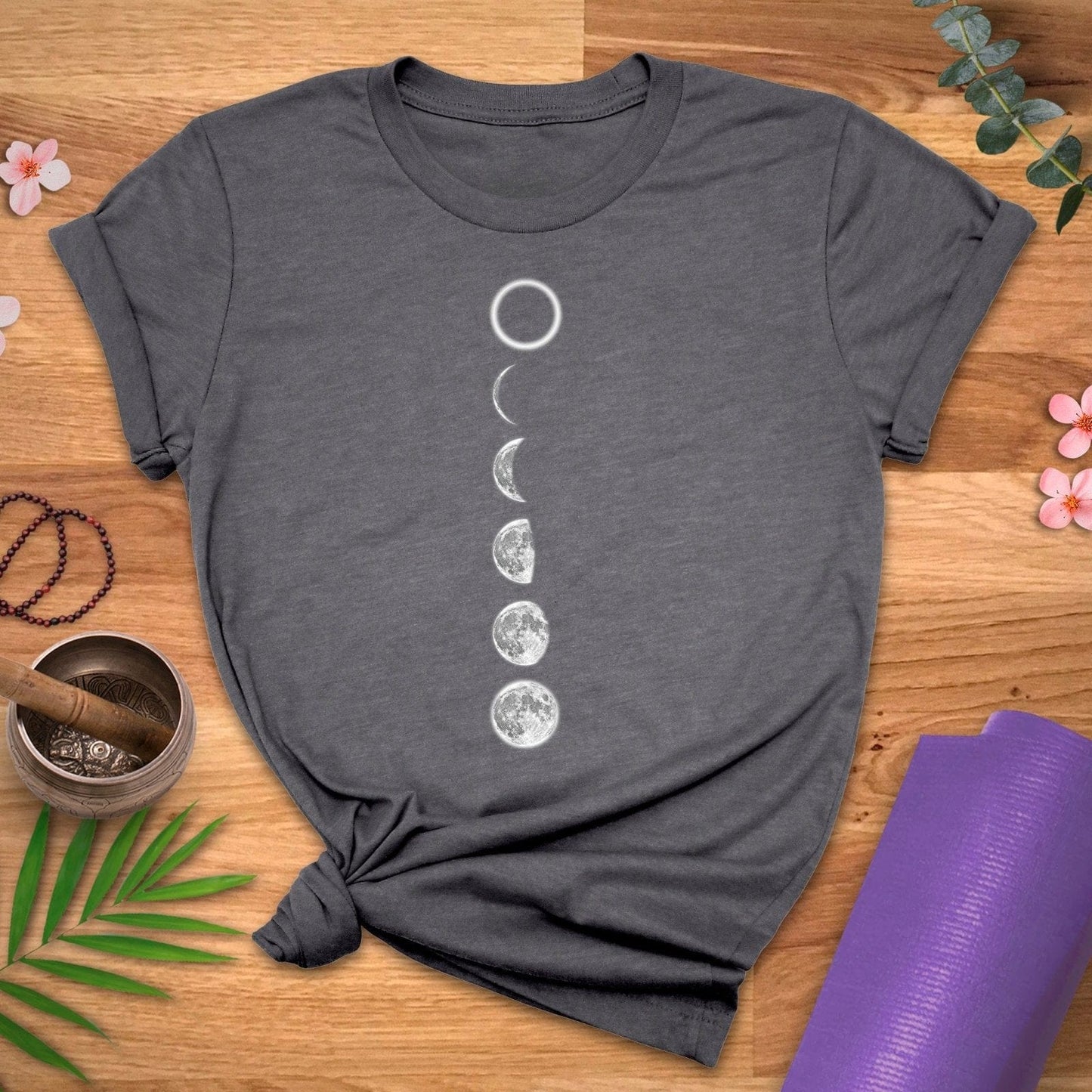 Moon Phase Vertical Tee - ZenWear - T - Shirt