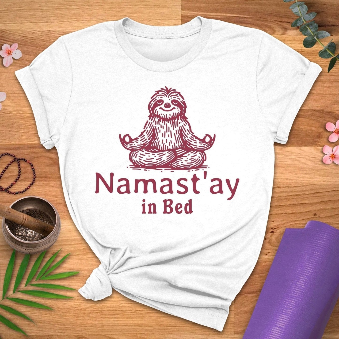 Namastay in Bed Sloth Tee - ZenWear - T - Shirt