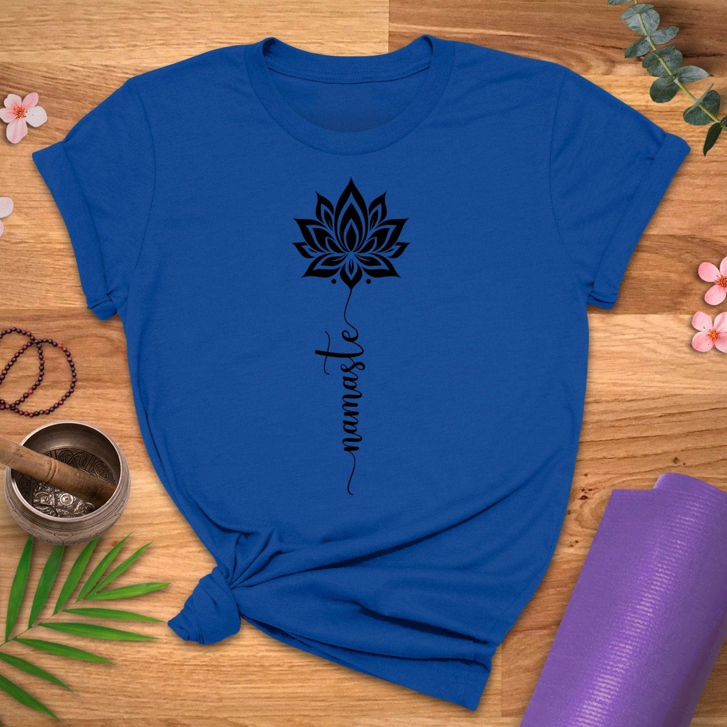 Namaste Flower String Tee - ZenWear - T-Shirt