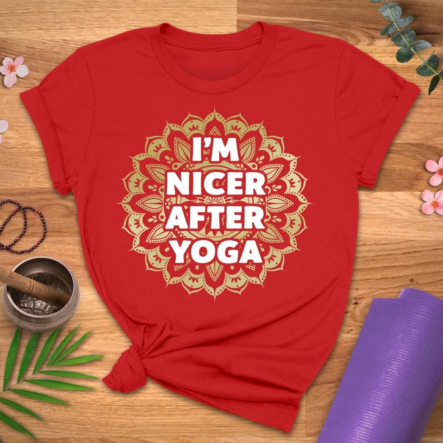 Nicer After Yoga Mandala Tee - ZenWear - T - Shirt