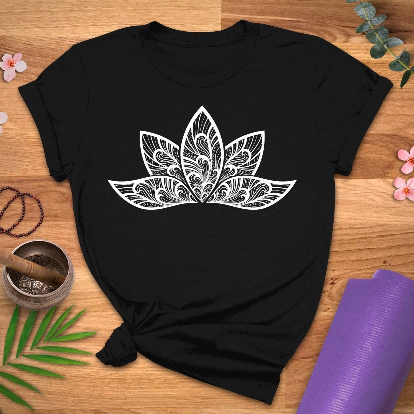 Patterned Lotus Tee - ZenWear - T-Shirt