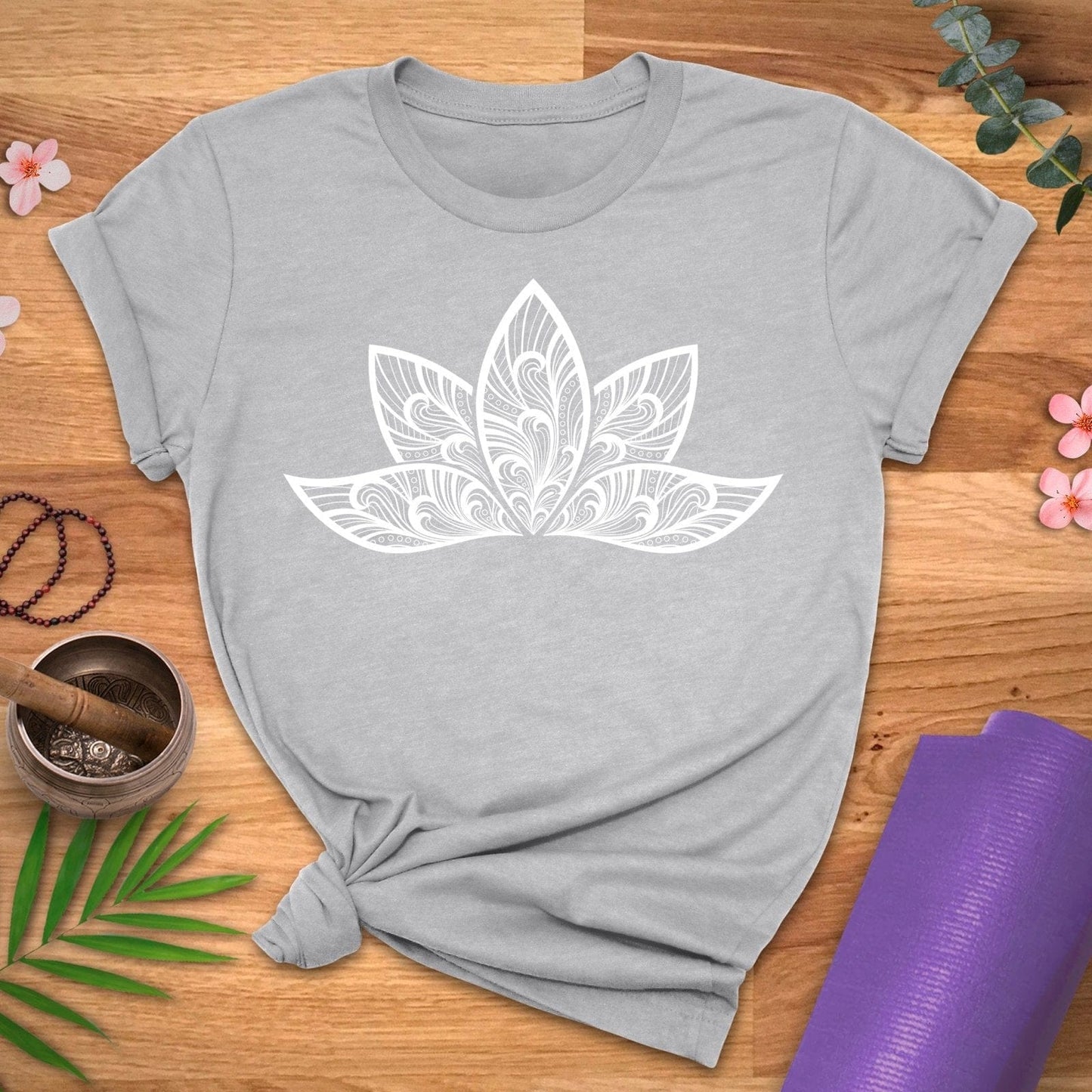 Patterned Lotus Tee - ZenWear - T-Shirt