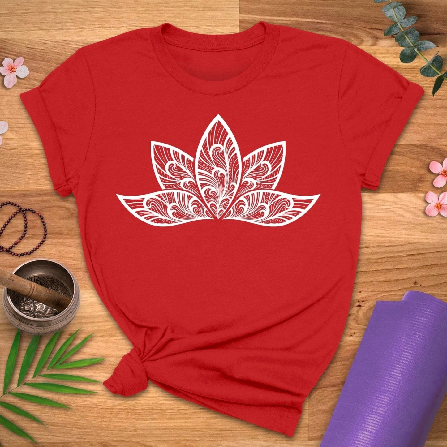 Patterned Lotus Tee - ZenWear - T-Shirt