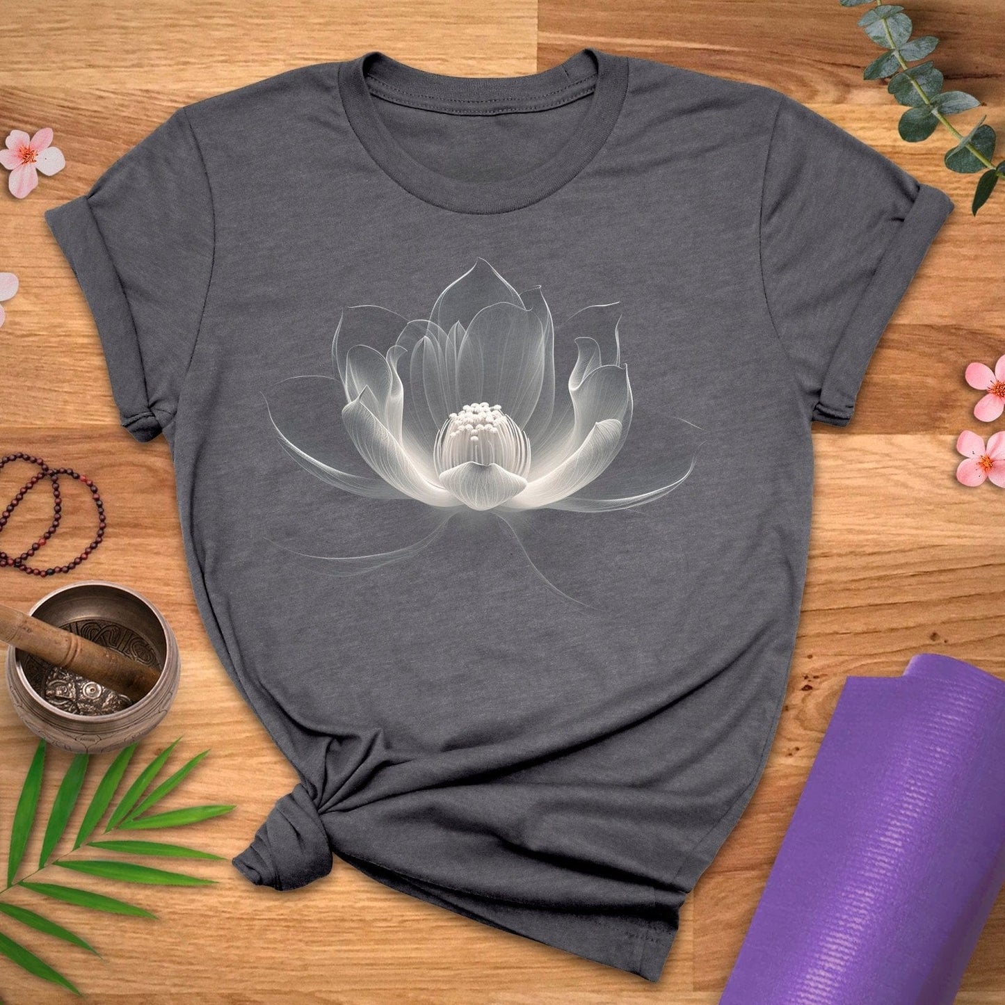 Transparent Lotus Tee - ZenWear - T-Shirt