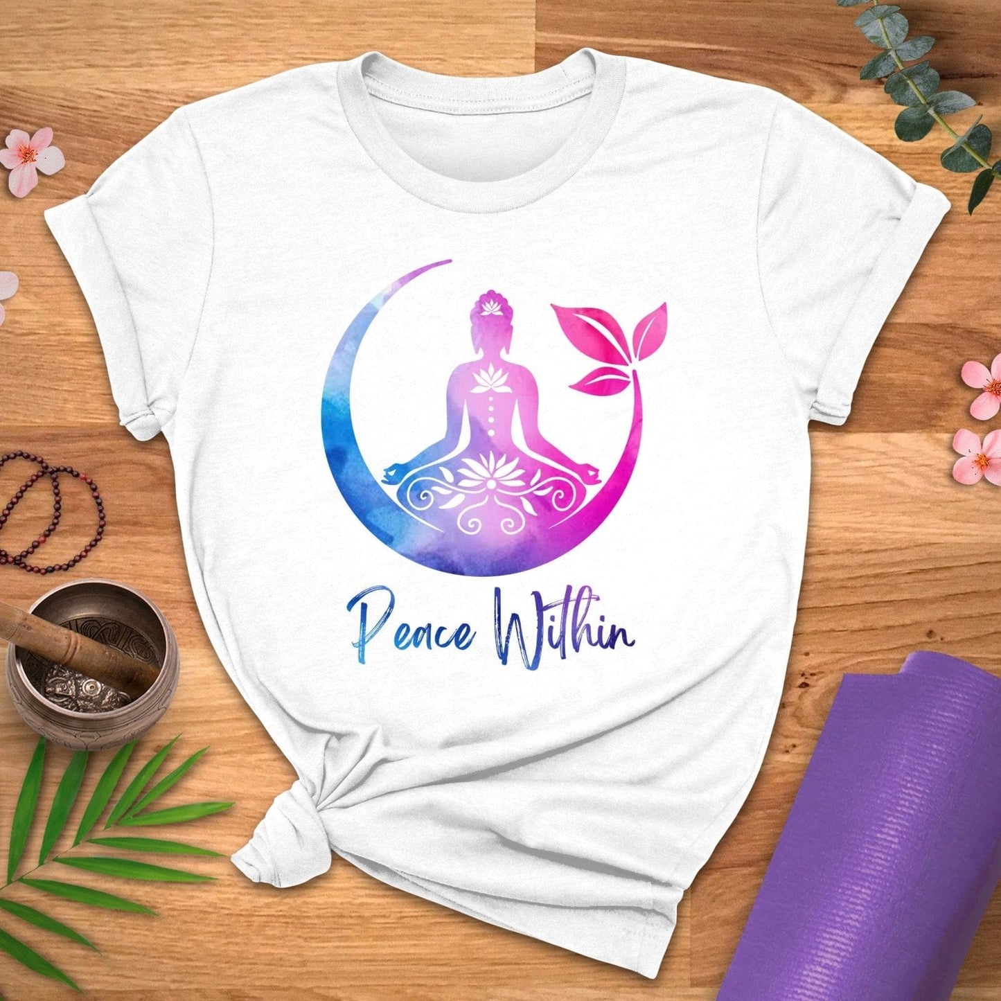 Watercolor Peace Within Tee - ZenWear - T-Shirt