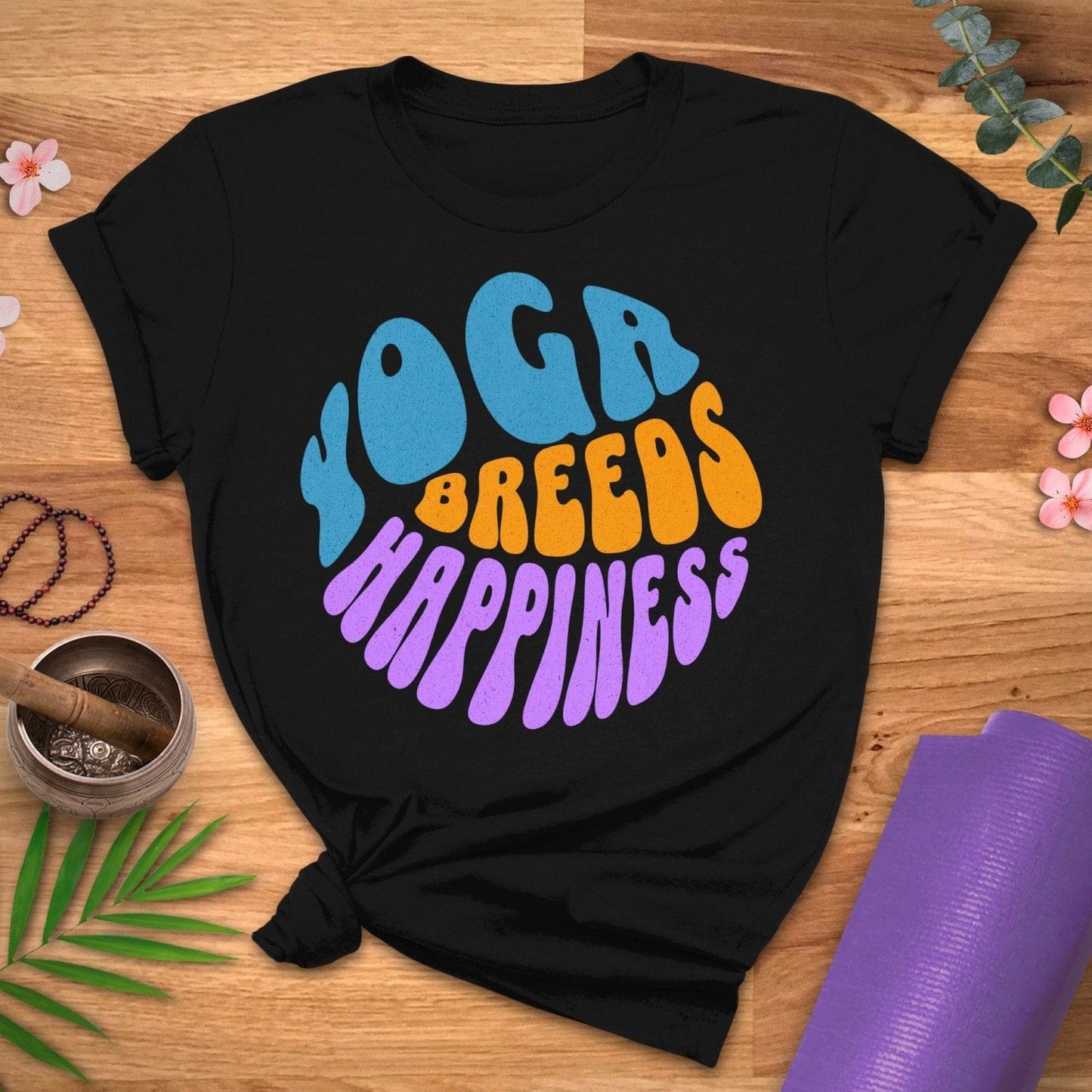 Yoga Breeds Happiness Tee - ZenWear - T - Shirt