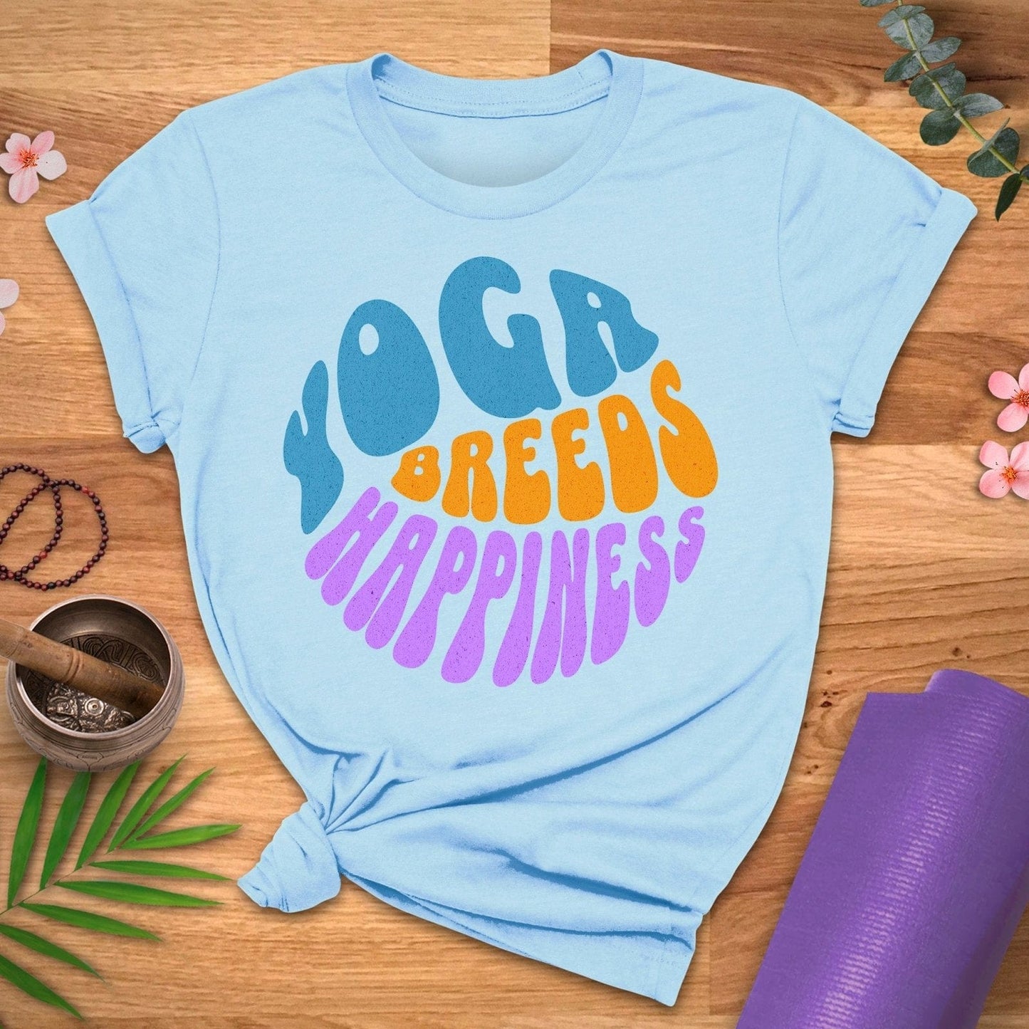 Yoga Breeds Happiness Tee - ZenWear - T - Shirt