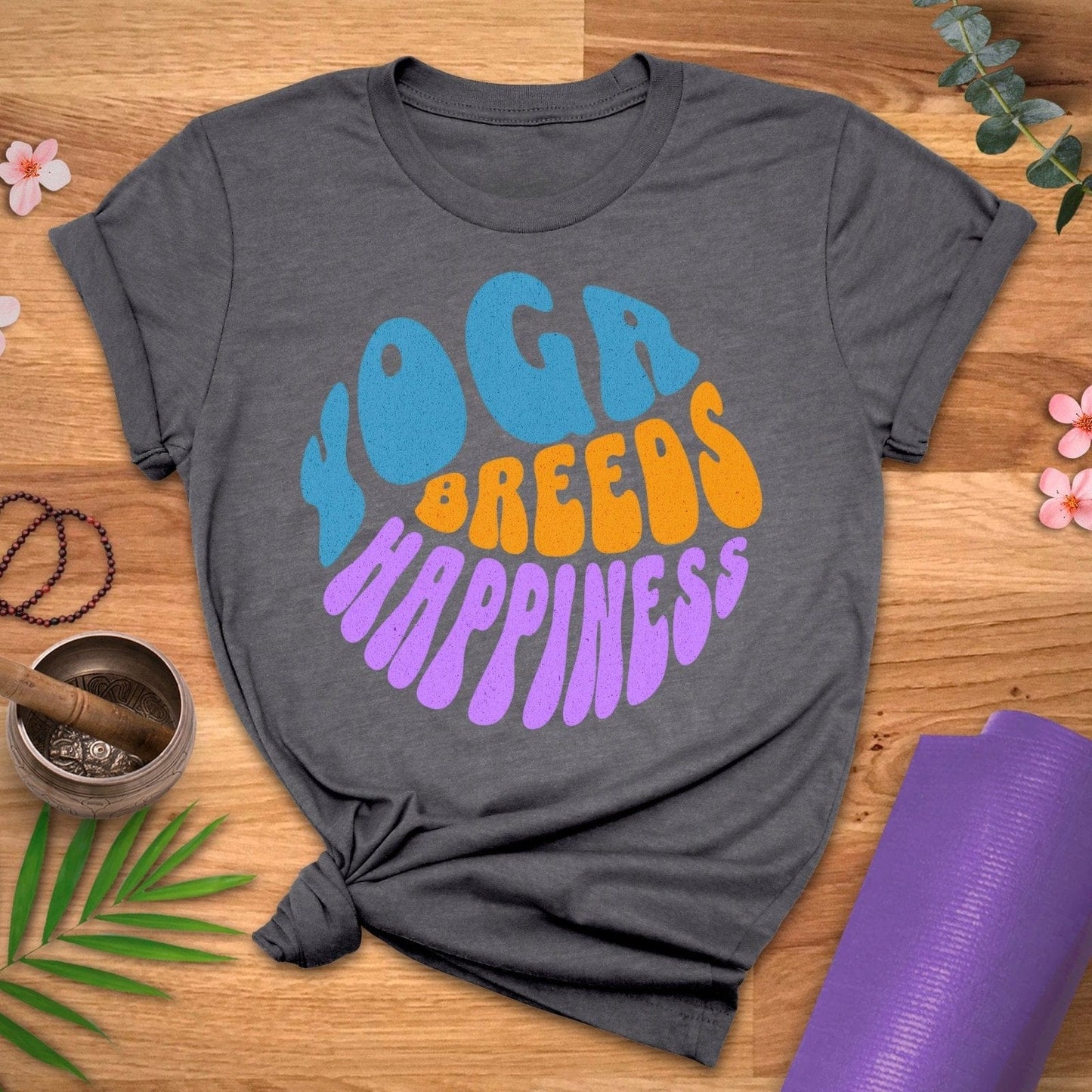 Yoga Breeds Happiness Tee - ZenWear - T - Shirt