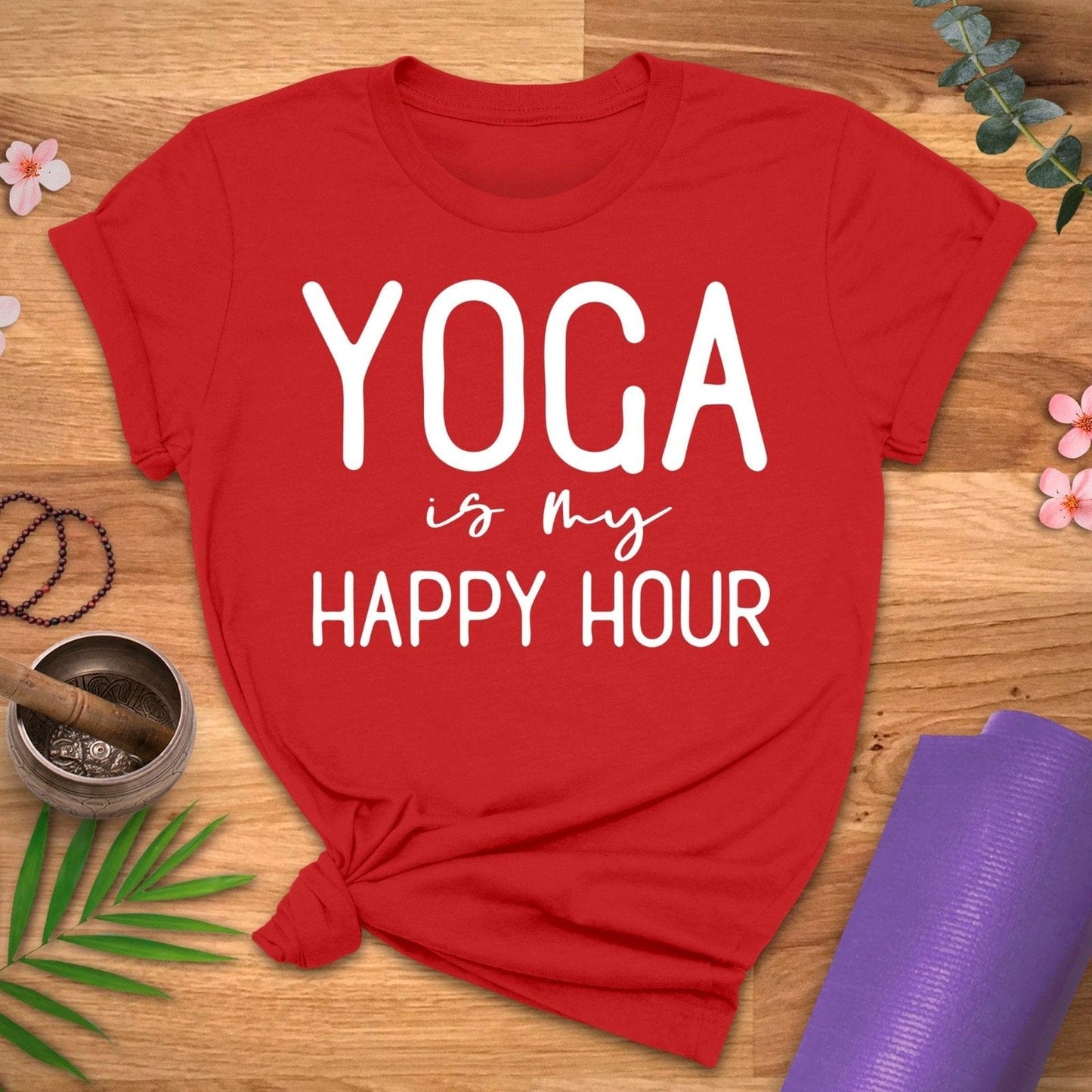 Yoga Happy Hour Tee - ZenWear - T-Shirt