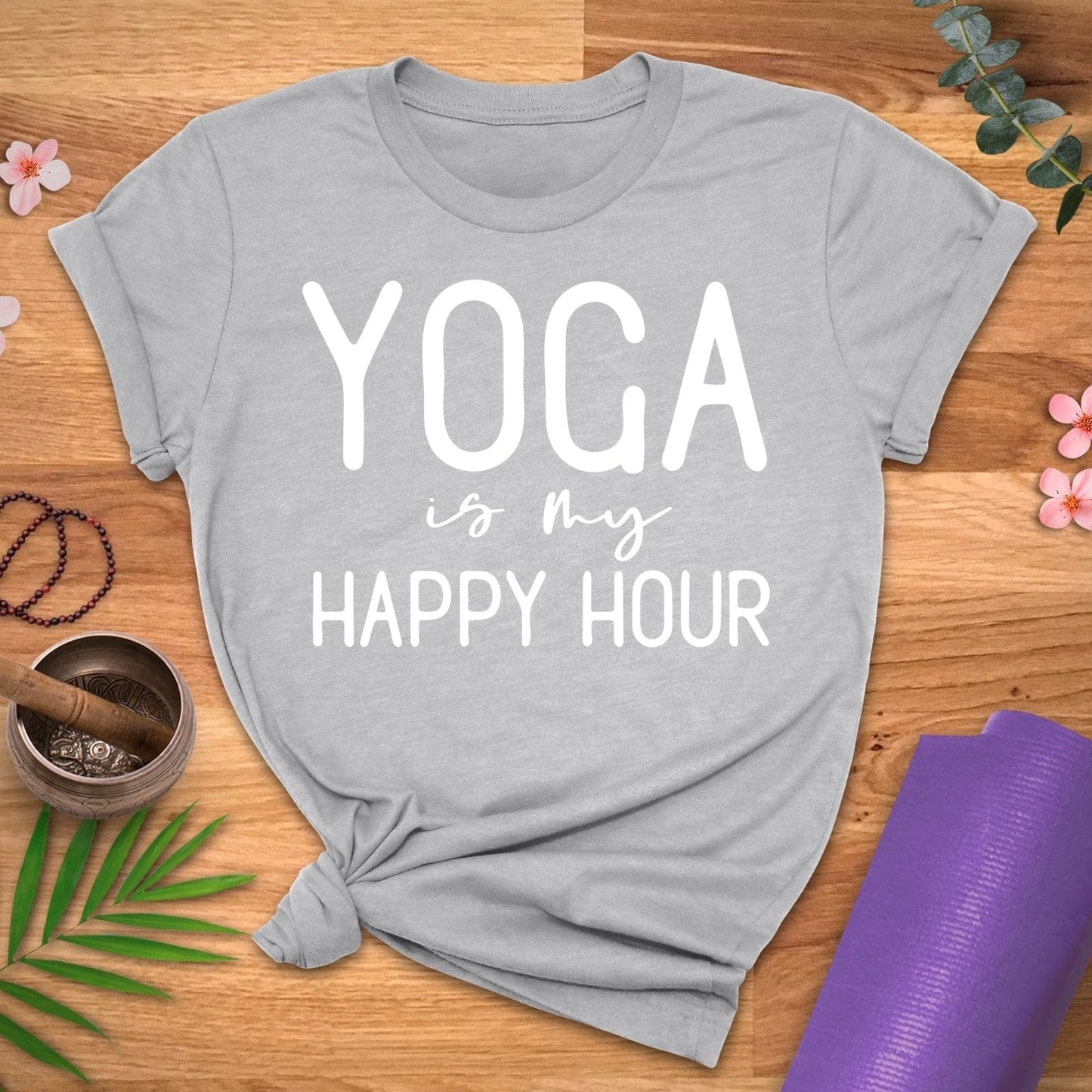 Yoga Happy Hour Tee - ZenWear - T-Shirt